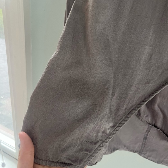 Grey Satin Wrap Dress - Picture 4 of 9